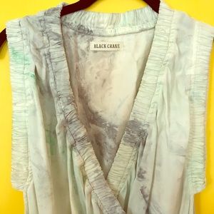 Black Crane Watercolor Tie Dye Jumper / Romper